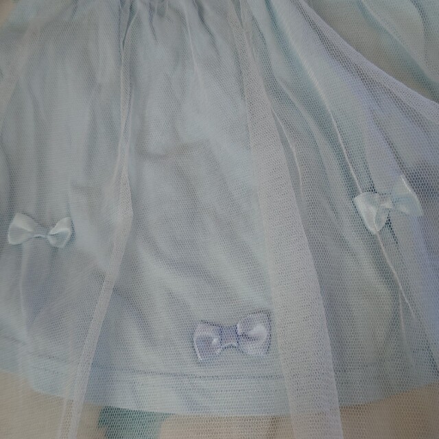 スカート　水色 キッズ/ベビー/マタニティのキッズ服女の子用(90cm~)(スカート)の商品写真