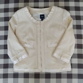 ギャップ(GAP)のGap ノーカラー ジャケット アイボリー レディース S(ノーカラージャケット)