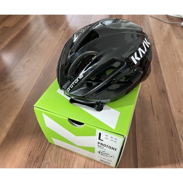 GIRO(ジロ)の新品未使用: KASK PROTONE ブラック サイズL ヘルメット 自動車/バイクのバイク(ヘルメット/シールド)の商品写真