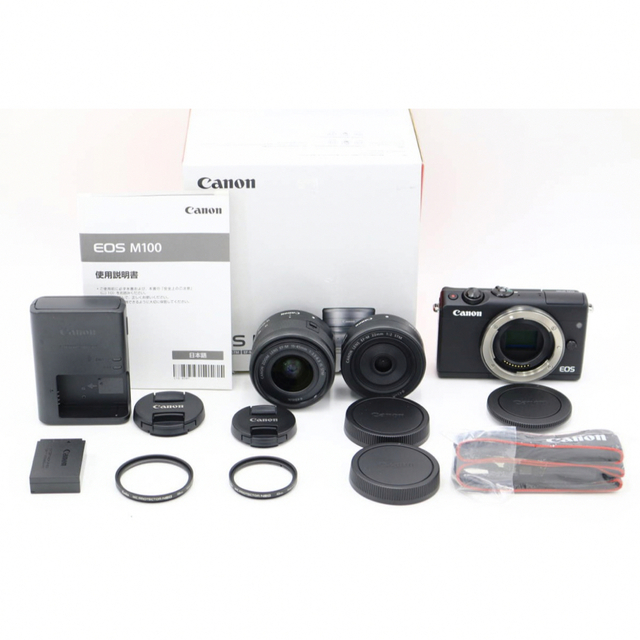 【値下】Canon EOS M100 Wレンズキット BK