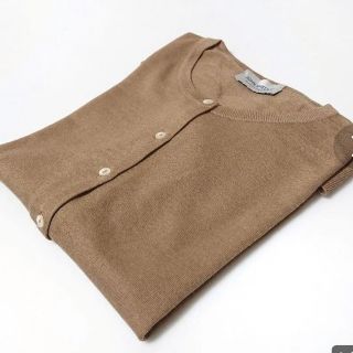 ジョンスメドレー(JOHN SMEDLEY)のJohn Smedley ジョンスメドレー クルーネックカーディガン サイズＭ(カーディガン)