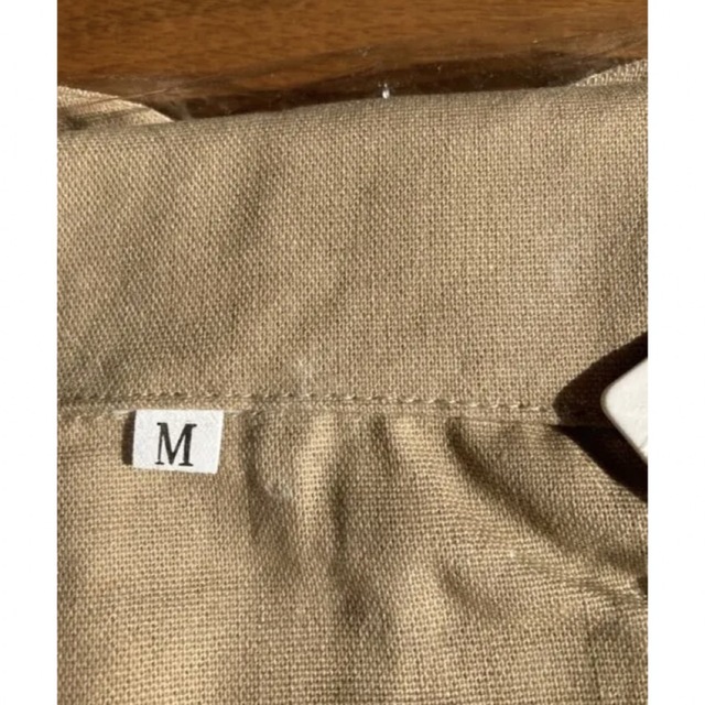 aimoha(アイモハ)のシンプル綿麻テーラードジャケット　ベージュ　M レディースのジャケット/アウター(テーラードジャケット)の商品写真