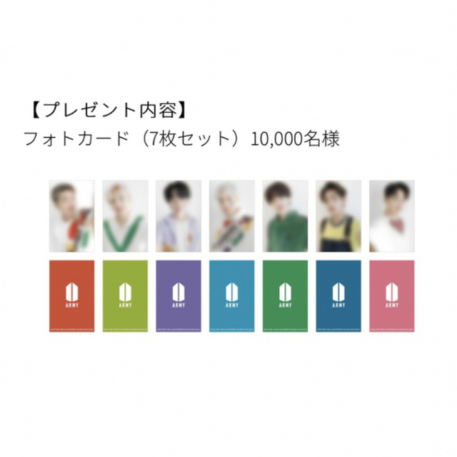 BTS バンタン ファンクラブ会報誌アンケート特典 トレカ 7枚 セット-