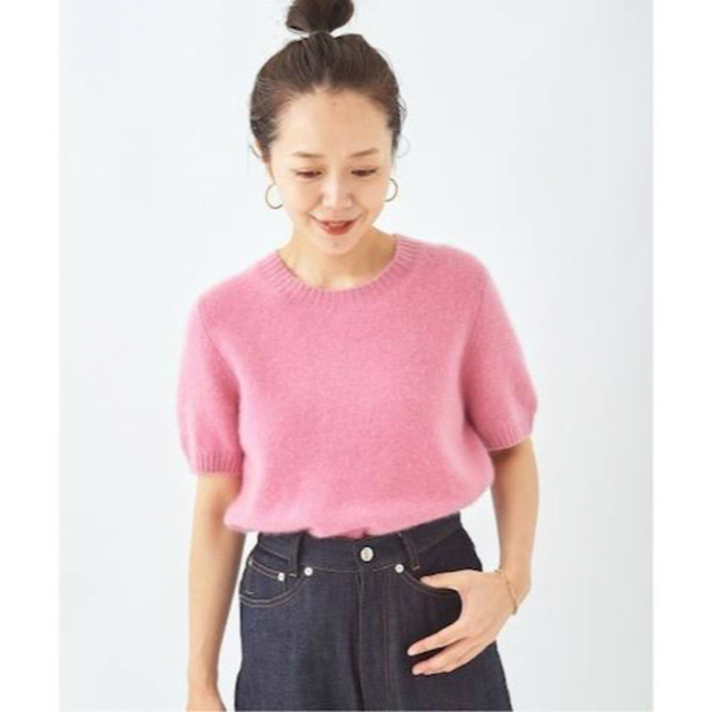 Plage Cashmere Mix Fur半袖プルオーバー ピンク | mdh.com.sa