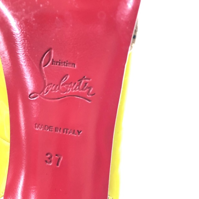 〇〇Christian Louboutin クリスチャンルブタン レディース ストラップサンダル イエロー 表記サイズ 37