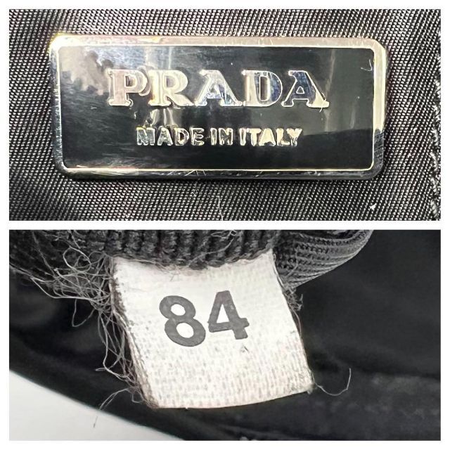 【美品】PRADA プラダ 三角プレート ウエストポーチ ナイロンバッグ 黒