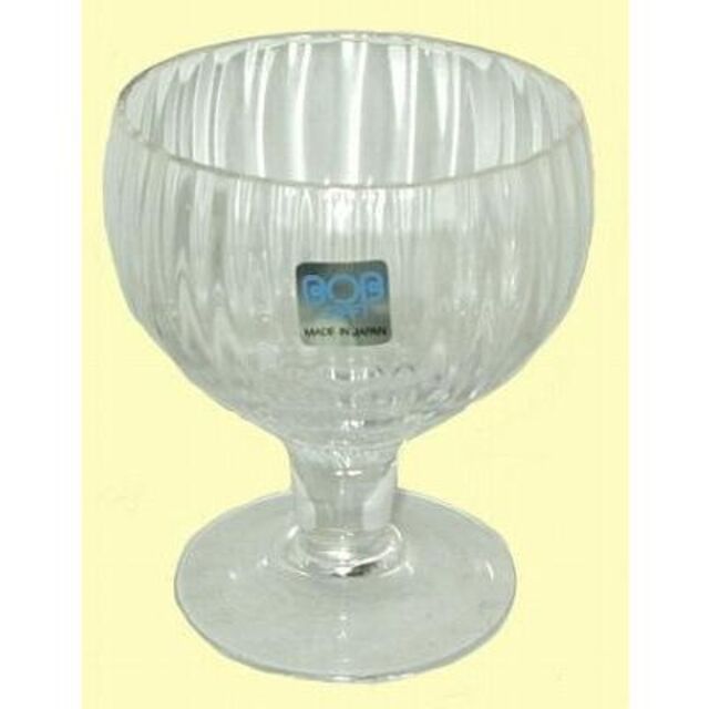 ボブクラフト ガラス サンデーグラス ウェーブ 115-7 デザートグラス 4個