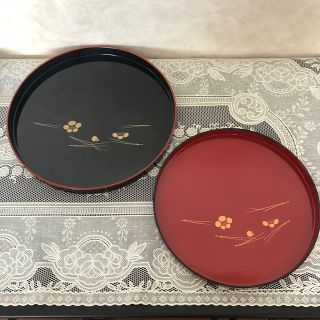 【新品未使用品】優雅創作漆器　夫婦盆　(漆芸)