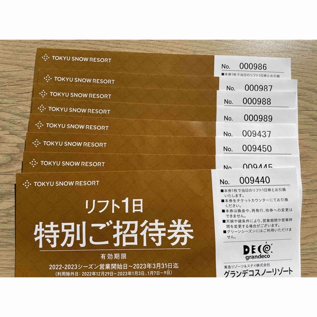 大人気! グランデコスノーリゾート 1日 リフト券 特別ご招待券 グランデコ