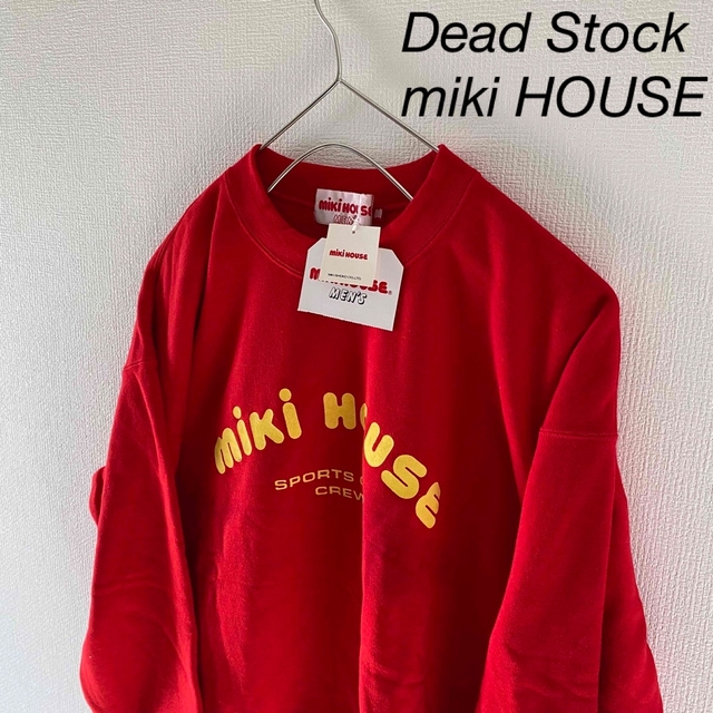 DeadStockmikiHOUSEミキハウススウェットトレーナー赤レッドL