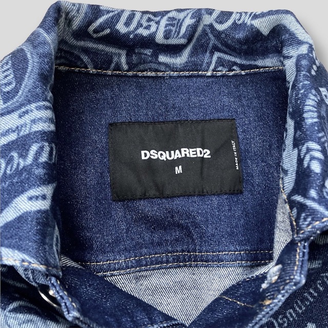 未使用 DSQUARED2 総柄 デニムジャケット M