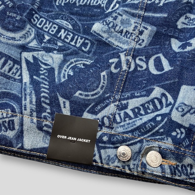 未使用 DSQUARED2 総柄 デニムジャケット M