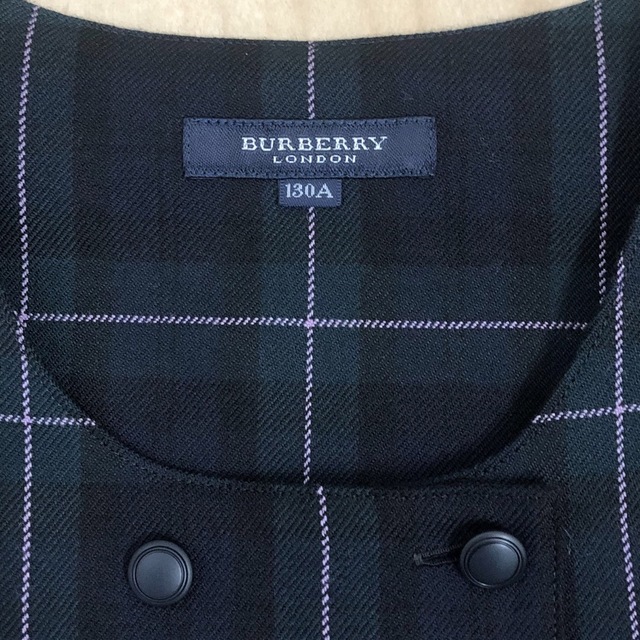 BURBERRY(バーバリー)の130㎝　バーバリーロンドンフォーマルプリーツワンピース キッズ/ベビー/マタニティのキッズ服女の子用(90cm~)(ワンピース)の商品写真