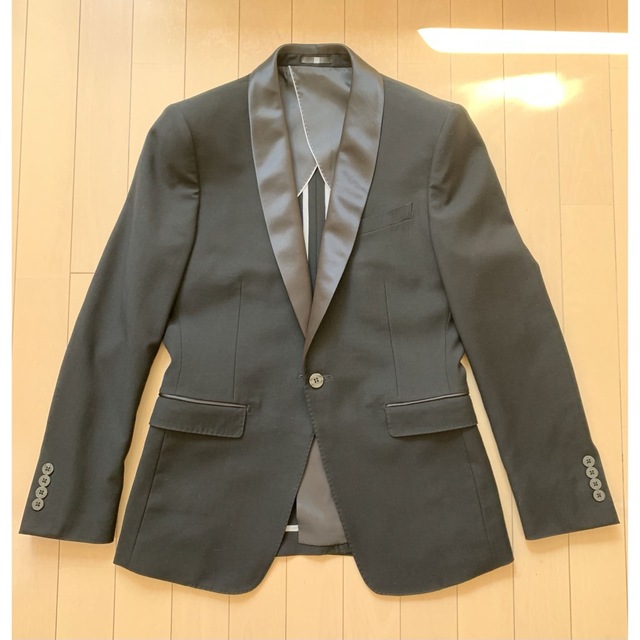 【新品】SUITSELECTスーツセレクト◆タキシードセットアップ◆黒90Y4