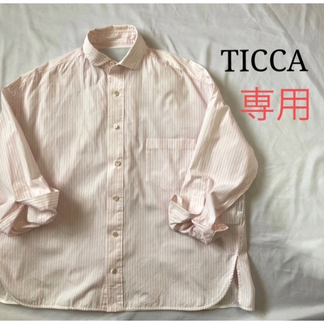 TICCA - 【TICCA / ティッカ】ストライプ ビッグスクエアシャツ ピンク 