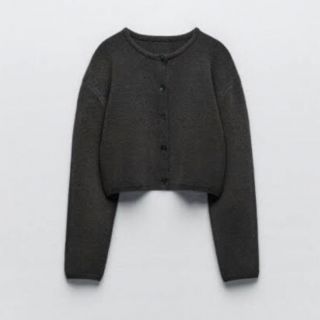 ザラ(ZARA)の最終値下げ 処分ZARA クロップド カーディガン グレー(カーディガン)