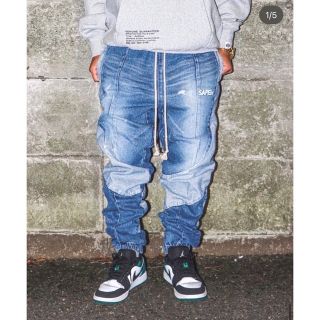 sapeur サプール　VINTAGE DENIM TRACKPANTS XL(デニム/ジーンズ)