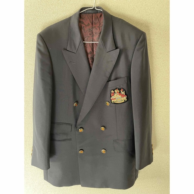 Aquascutum アクアスキュータム 紺ブレ 紺ブレザー 英国エンブレム
