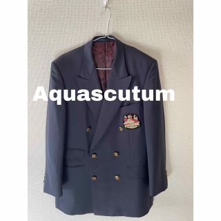 アクアスキュータム(AQUA SCUTUM)のAquascutum アクアスキュータム　紺ブレ　紺ブレザー　英国エンブレム(テーラードジャケット)