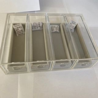 ムジルシリョウヒン(MUJI (無印良品))の無印良品　アクリルケース　4段　ベロアケース付き(ケース/ボックス)