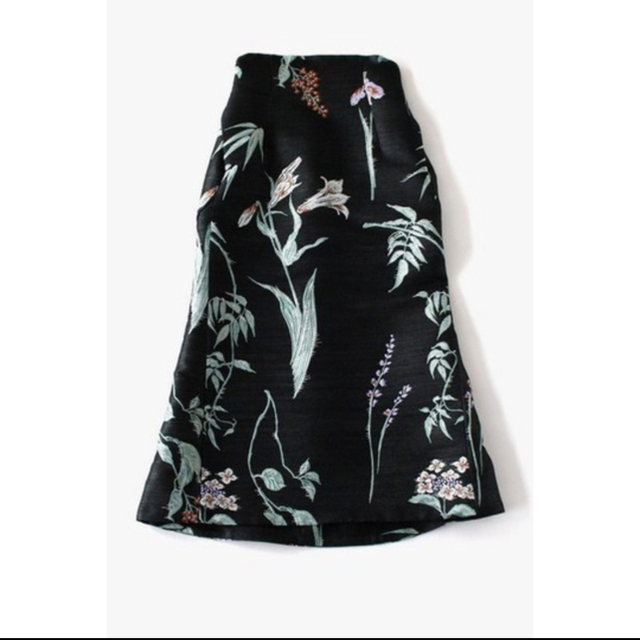 double　closs　mame　ロングスカート　flower　skirt