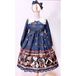 アンジェリックプリティー(Angelic Pretty)のBritish bear フルセット　3月22日迄(ひざ丈ワンピース)