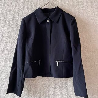 バーバリー(BURBERRY)の【美品】バーバリー　ジップアップジャケット　140 ネイビー(ドレス/フォーマル)