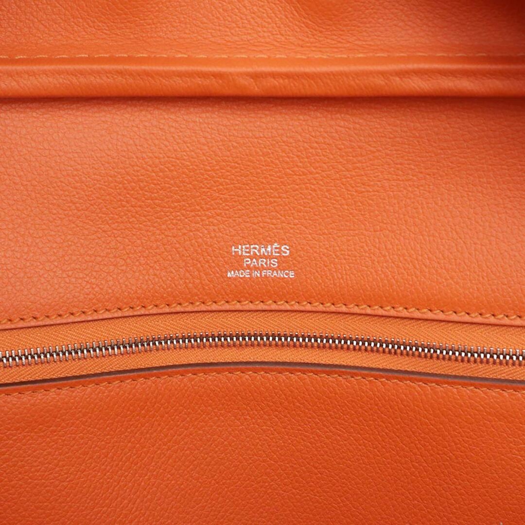 Hermes(エルメス)のエルメス ギャロップ ドゥ エルメス 50 ボストンバッグ ツイード タータン織り チェック ヴォーエバーカラー レザー フー オレンジ Z刻印 HERMES（新品・未使用品） レディースのバッグ(ボストンバッグ)の商品写真