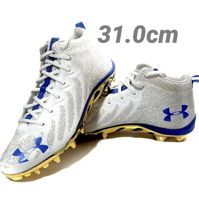 UNDER ARMOUR(アンダーアーマー)のUA SPOTLIGHT LUX UCLA アメフト スパイク 31cm【新品】 スポーツ/アウトドアのスポーツ/アウトドア その他(アメリカンフットボール)の商品写真