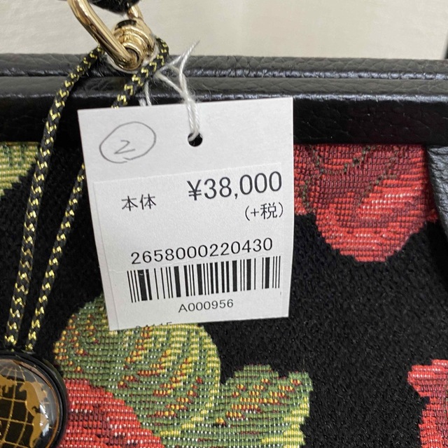 タグ付き 値札付き シンクビー ハンドバッグ バラ ビーズ ② タグ付き 値札付き シンクビー ハンドバッグ バラ ビーズ ②