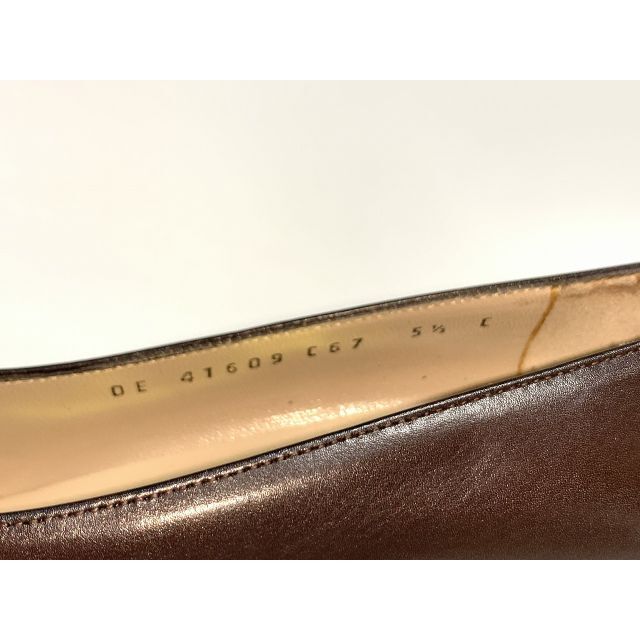 Salvatore Ferragamo(サルヴァトーレフェラガモ)のフェラガモ 5.5≒22.5cm パンプス 茶 ブラウン ビジネス D2 レディースの靴/シューズ(ハイヒール/パンプス)の商品写真