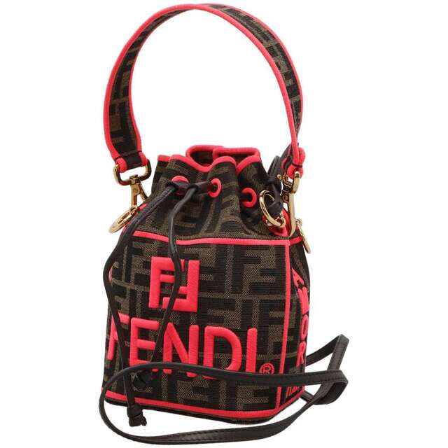 FENDI - フェンディ ショルダーバッグ モン トレゾール ズッカ ミニ レザー 8BS010 バッグ 2way ハンドバッグ