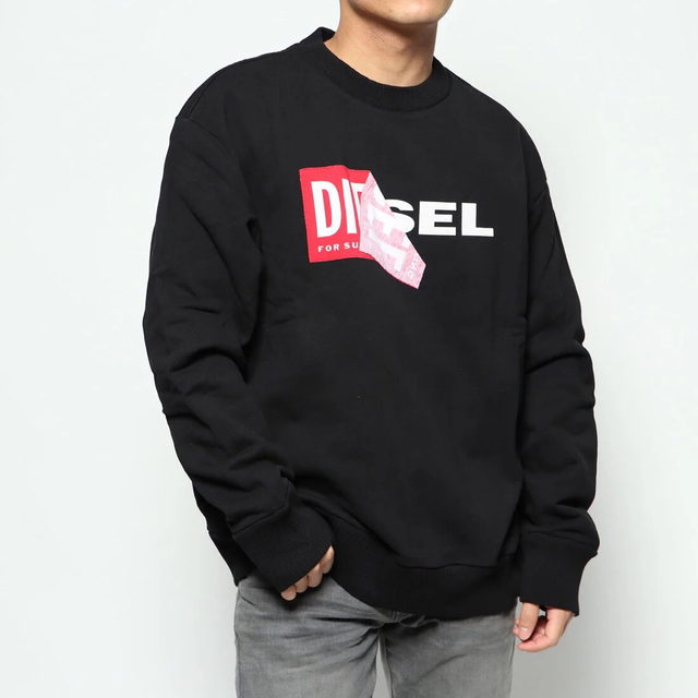 DIESEL スウェット S-SAMY FELPA 00S8WC ブラック S - スウェット