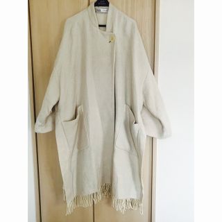 ザラ(ZARA)の新品　ZARA ポンチョ風コート(ロングコート)