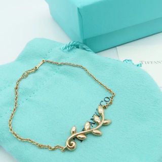 ティファニー(Tiffany & Co.)の希少 美品 ティファニー オリーブ ローズゴールド ブレスレット JK16(ブレスレット/バングル)