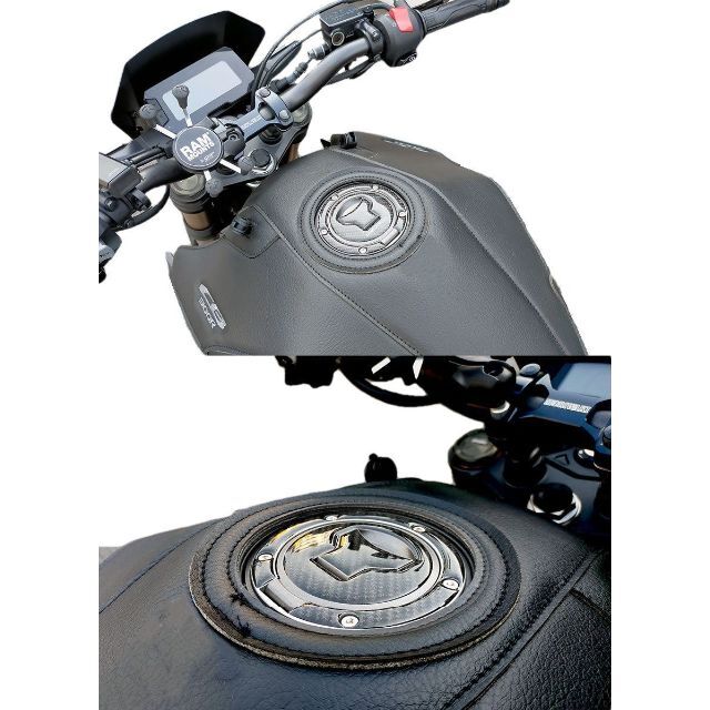 ホンダ タンクキャップパッド 3Kカーボン MSX125 16- CB650F 自動車/バイクのバイク(パーツ)の商品写真