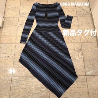 ビーシービージーマックスアズリア(BCBGMAXAZRIA)の【新品未使用タグ付き】BCBGMAXAZRIA  ワンピ★XXS★アシンメトリー(ロングワンピース/マキシワンピース)