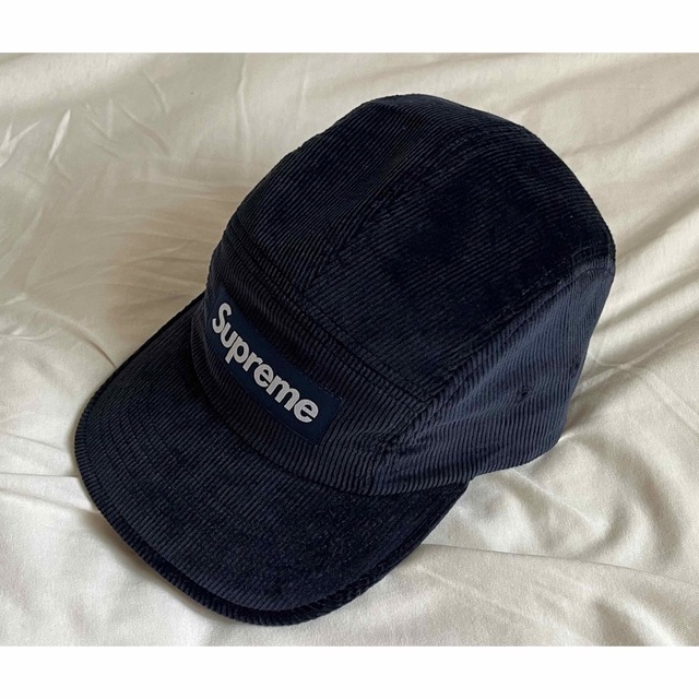 専用 supreme コーデュロイ キャップ ネイビー