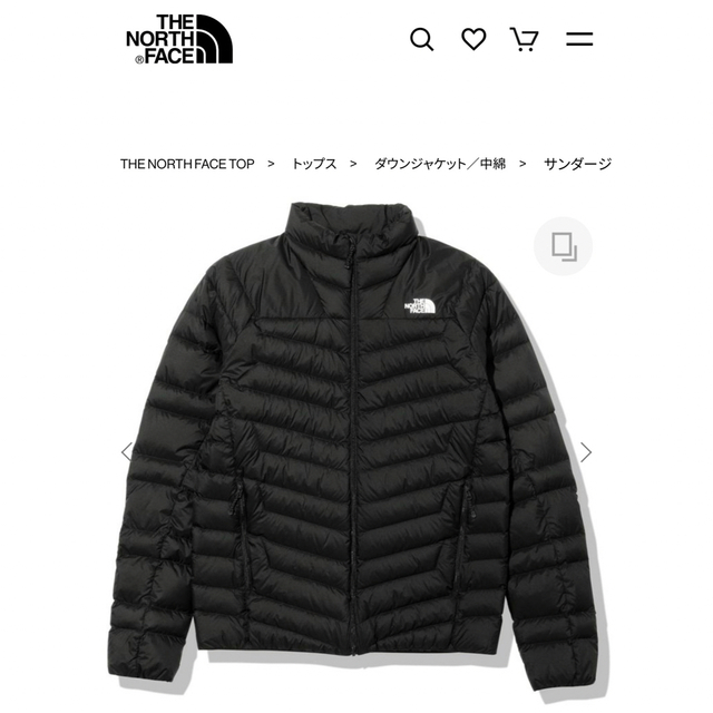 THE NORTH FACE(ザノースフェイス)のノースフェイスサンダージャケット メンズのジャケット/アウター(ダウンジャケット)の商品写真