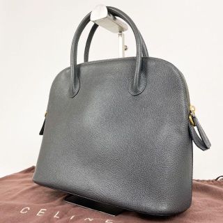 セリーヌ(celine)のモフ様専用　セリーヌ　ハンドバッグ　トートバッグ　ボリード　グレー　裏地赤　本革(ハンドバッグ)