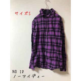 ノーアイディー(NO ID.)のNO ID ノーアイディー シワ加工　チェックネルシャツ　1(シャツ)