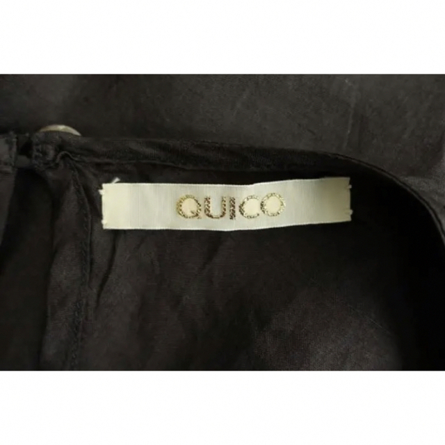 quico キコ　オリジナル　シルク ワンピース　黒　8分袖 7