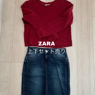 ザラ(ZARA)のZARA スウェット スカート セット(ひざ丈スカート)