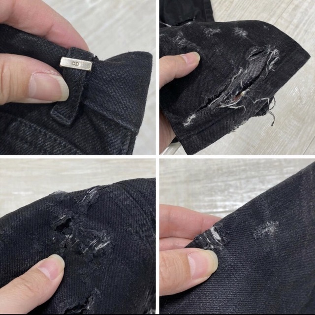 DIOR HOMME ディオールオム デストロイ加工 ダメージ デニムパンツ www
