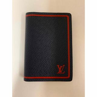 ルイヴィトン(LOUIS VUITTON)のLOUIS VUITTON オーガナイザー･ドゥ･ポッシュ ネイビー/レッド (名刺入れ/定期入れ)