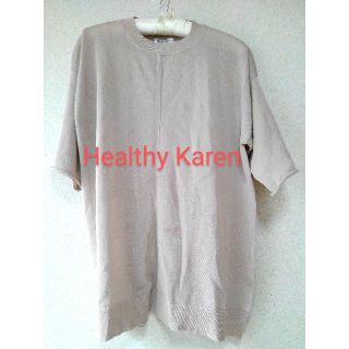 1053x【春夏コーデ】Healthy Karen 古着 シャツ ブラウス L(シャツ/ブラウス(半袖/袖なし))