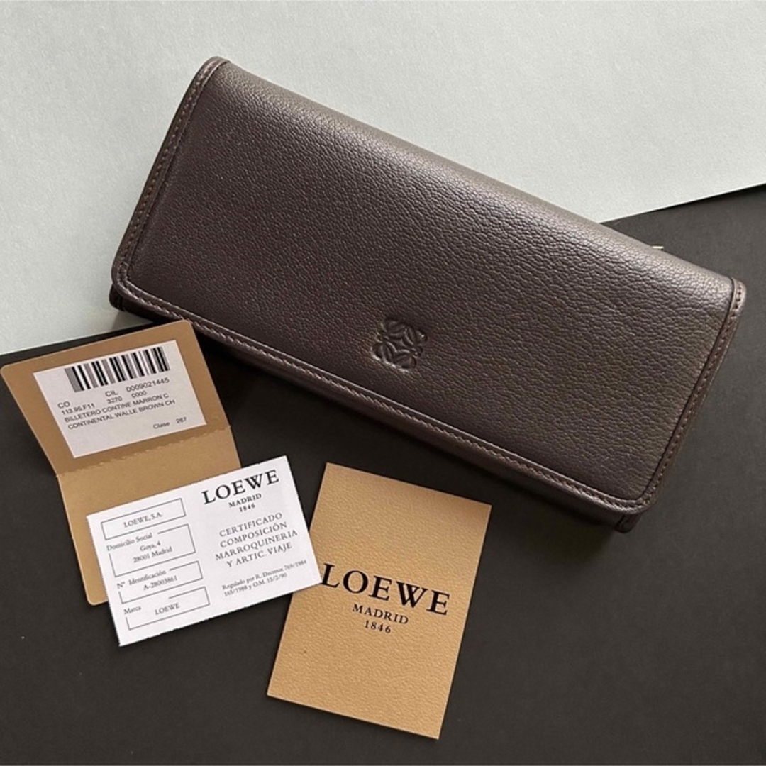 ✨未使用に近い✨ LOEWE 長財布 アマソナ アナグラム 南京錠 ラウンド