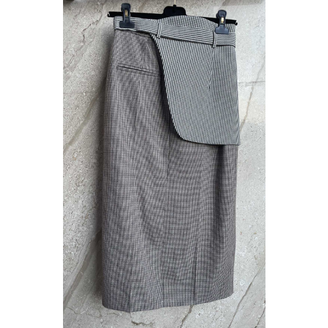 フェンディ FENDI ★ ウール ミディスカート ベルト付き - 1
