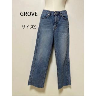 グローブ(grove)のGROVE グローブ　デニムパンツ　裾切りっぱなし(デニム/ジーンズ)