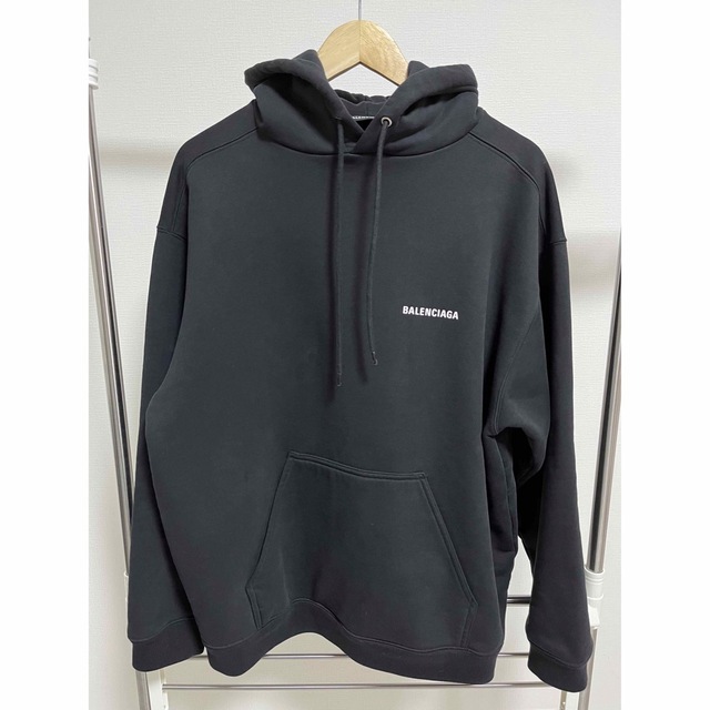 Balenciaga フーディー ロゴパーカー　超美品　Sサイズブラック